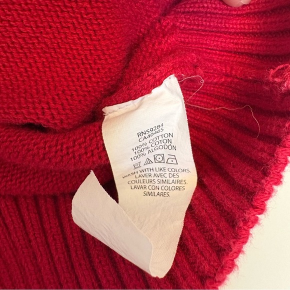 Childrens Place Red Patterned Knit Christmas Sweater size 7/8 - Picture 4 of 6